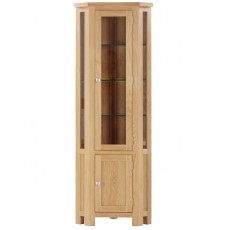 Dorset Oak Glazed Corner Display Cabinet